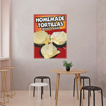 Load image into Gallery viewer, Homemade Tortillas Sticker Window DecalTruck Concession Vinyl Restaurant Wall poster Sticker Mexican Food Decal Tortillas Hechas a Mano