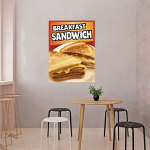 Load image into Gallery viewer, Breakfast Sandwich Sign Decal Window Sticker Food Truck Concession Vinyl Restaurant Sign