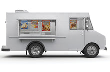 Load image into Gallery viewer, Breakfast Tacos PERFORATED Window Graphic Decal Sticker Perforated Vinyl Desayuno