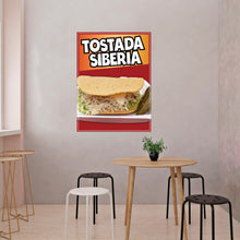 Load image into Gallery viewer, Tostada Siberia Sticker Window Decal Truck Concession Vinyl Restaurant Wall poster Sticker Food Decal Tostada Siberia Signs