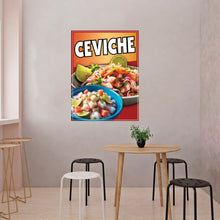 Load image into Gallery viewer, Ceviche Decal Window Sticker Mexican Food Truck Concession Vinyl Restaurant Seafood Vinyl SIgn
