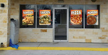 Load image into Gallery viewer, Pizza Sign Decal Window Sticker Truck Concession Vinyl Restaurant Pepperoni Pizza Sign
