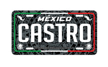 Load image into Gallery viewer, Castro Mexico Car Plate aluminum License Plate Mexican Mexico Castro Last Name