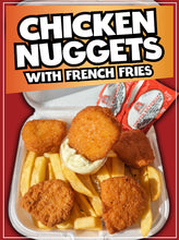 Load image into Gallery viewer, Chicken Nuggets with Fries Sticker Window Decal Truck Concession Vinyl Restaurant Wall poster Sticker Food Decal