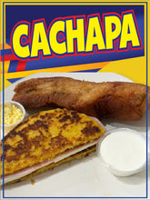 Load image into Gallery viewer, Cachapa Sticker Window Decal Truck Concession Vinyl Restaurant Wall poster Sticker Venezuelan Food Sign