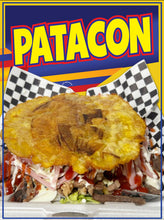 Load image into Gallery viewer, Patacon Sticker Window Decal Truck Concession Vinyl Restaurant Wall poster Sticker Venezuelan Food Sign