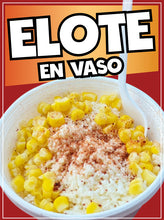 Load image into Gallery viewer, Elote en Vaso Decal Corn in a Cup Sticker Window Sticker Mexican Food Truck Concession Vinyl Restaurant Wall Poster Sticker