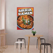 Load image into Gallery viewer, Birria Ramen Sticker Window Decal Truck Concession Vinyl Restaurant Wall poster Sticker Mexican Food Decal Birria Soup Sign