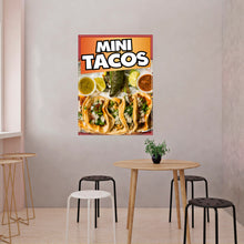 Load image into Gallery viewer, Mini Tacos Sticker Window Decal Truck Concession Vinyl Restaurant Wall poster Sticker Food Decal Mini TacosSigns