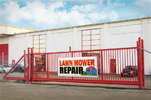 Load image into Gallery viewer, Lawn Mower Vinyl Banner advertising Sign Full color any size Indoor Outdoor Advertising Vinyl Sign With Metal Grommets Landscaping