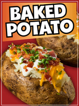 Load image into Gallery viewer, Baked Potato Sticker Window Decal Truck Concession Vinyl Restaurant Wall poster Sticker Food Decal