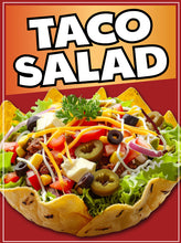 Load image into Gallery viewer, Taco Salad Decal Window Sticker Truck Concession Vinyl Restaurant Taco Salad
