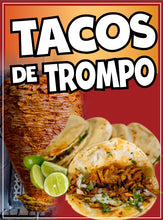 Load image into Gallery viewer, Tacos de trompo Window Sticker Mexican Food Truck Concession Vinyl Restaurant
