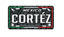 Load image into Gallery viewer, Cortez Mexico Car Plate aluminum License Plate Mexican Mexico Cortez Last Name