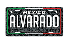 Load image into Gallery viewer, Alvarado Mexico Car Plate aluminum License Plate Mexican Mexico Alvarado Last Name