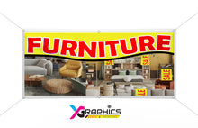 Load image into Gallery viewer, Furniture Vinyl Banner advertising Sign Full color Indoor Outdoor Sign With Metal Grommets