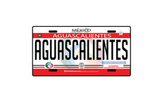 Load image into Gallery viewer, Aguascalientes Mexico Car Plate Aluminum License Plate Mexican Mexico AGS…