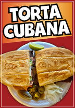 Load image into Gallery viewer, Torta Cubana Sticker Window Decal Truck Concession Vinyl Restaurant Wall poster Sticker Mexican Food Decal