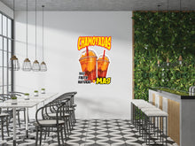 Load image into Gallery viewer, Chamoyadas y Mas Sign Decal Window Sticker Food Truck Concession Vinyl Mexican Restaurant Sign