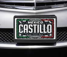 Load image into Gallery viewer, Castillo Mexico Car Plate aluminum License Plate Mexican Mexico Castillo Last Name