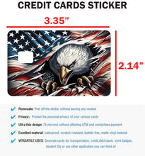 Load image into Gallery viewer, USA Flag  Credit Card Skin Cover Vinyl Stickers (4 Pack) - American Eagle Flag Sticker