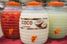 Load image into Gallery viewer, Coco Vinyl Sticker Aguas Frescas Vitrolero sticker coconut Sticker Water Jar decal 3x10in