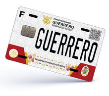 Load image into Gallery viewer, Guerrero Credit Card Skin Cover Vinyl Stickers (4 Pack) - GRO Mexican Decal