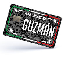 Load image into Gallery viewer, Guzman Credit Card Skin Cover Vinyl Stickers (4 Pack) -Mexican Decal Mexico Car Plate adhesive Guzman