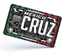 Load image into Gallery viewer, Cruz Credit Card Skin Cover Vinyl Stickers (4 Pack) -Mexican Decal Mexico Car Plate adhesive Cruz