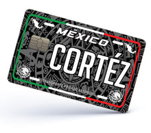 Load image into Gallery viewer, Cortez Credit Card Skin Cover Vinyl Stickers (4 Pack) -Mexican Decal Mexico Car Plate adhesive Cortez