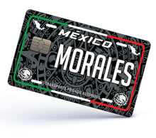 Load image into Gallery viewer, Morales Credit Card Skin Cover Vinyl Stickers (4 Pack) -Mexican Decal Mexico Car Plate adhesive Morales