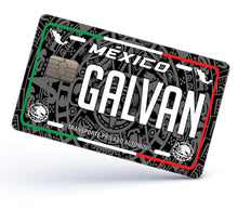 Load image into Gallery viewer, Galvan Credit Card Skin Cover Vinyl Stickers (4 Pack) -Mexican Decal Mexico Car Plate adhesive Galvan