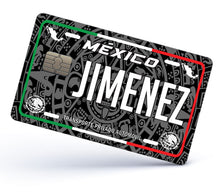 Load image into Gallery viewer, Jimenez Credit Card Skin Cover Vinyl Stickers (4 Pack) -Mexican Decal Mexico Car Plate adhesive Jimenez