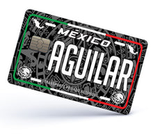 Load image into Gallery viewer, Aguilar Credit Card Skin Cover Vinyl Stickers (4 Pack) -Mexican Decal Mexico Car Plate adhesive Aguilar