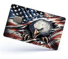 Load image into Gallery viewer, USA Flag  Credit Card Skin Cover Vinyl Stickers (4 Pack) - American Eagle Flag Sticker