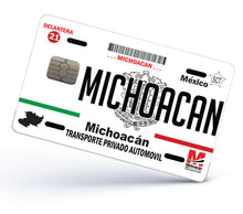 Load image into Gallery viewer, Michoacan Credit Card Skin Cover Vinyl Stickers (4 Pack) - MICH Mexican Decal