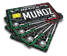Load image into Gallery viewer, Munoz Credit Card Skin Cover Vinyl Stickers (4 Pack) -Mexican Decal Mexico Car Plate adhesive Muñoz