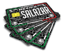 Load image into Gallery viewer, Salazar Credit Card Skin Cover Vinyl Stickers (4 Pack) -Mexican Decal Mexico Car Plate adhesive Salazar