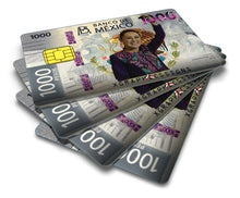 Load image into Gallery viewer, Claudia Sheinbaum Credit Card Skin Cover Vinyl Stickers (4 Pack) - Mexican PRESIDENT 1000 Pesos (Copy)