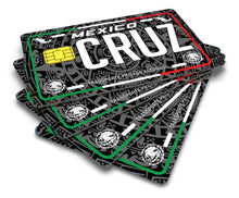 Load image into Gallery viewer, Cruz Credit Card Skin Cover Vinyl Stickers (4 Pack) -Mexican Decal Mexico Car Plate adhesive Cruz