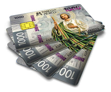 Load image into Gallery viewer, St Jude Credit Card Skin Cover Vinyl Stickers (4 Pack) - Mexican 1000 Pesos Decal San Judas Sticker