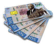 Load image into Gallery viewer, AMLO - Credit Card Skin Cover Vinyl Stickers (4 Pack) - Mexican PRESIDENT 500 Pesos