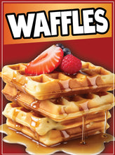 Load image into Gallery viewer, Waffles Decal Window Sticker Food Truck Concession Vinyl Restaurant Sign Waffles Wall Sticker