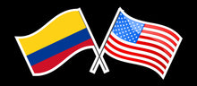 Load image into Gallery viewer, Colombian USA Unity Flags Decal Car Window Laptop Vinyl Sticker Latina Brown