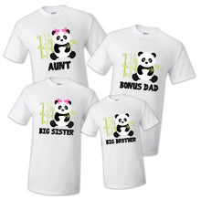 Load image into Gallery viewer, Family Matching Panda Birthday Party T-shirts Shirt Celebration Reunion Kids Boy
