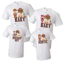 Load image into Gallery viewer, Wild West cowbow and Cowgirl Birthday Party T-shirts Shirt Celebration Western