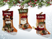 Load image into Gallery viewer, Personalized Christmas stocking embroidered, christmas gift Bota Navidad Small 1