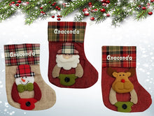 Load image into Gallery viewer, Personalized Christmas stocking embroidered, christmas gift Bota Navidad Small 2