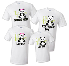 Load image into Gallery viewer, Family Matching Panda Birthday Party T-shirts Shirt Celebration Reunion Kids Boy