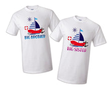 Load image into Gallery viewer, Nautical T shirt Captain Sailing tee Boat Anchor Family Birthday Matching Party Celebration Kid Reunion Mommy, dadddy, sister, brother